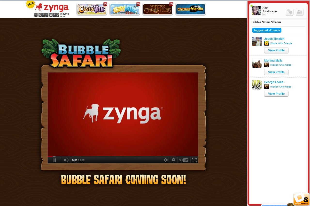 Zynga poker bubble safari