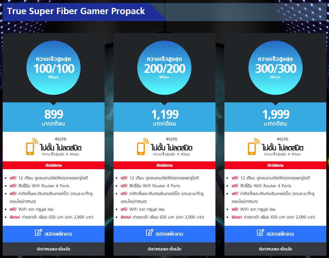 True Super Fiber Gamer Pro Pack