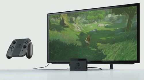 ภาพ Nintendo Switch (นินเทนโด switch) ขณะกำลังเล่นเกมส์ Zelda