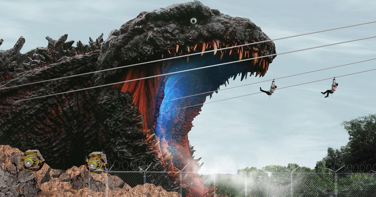 สวนสนุกญี่ปุ่นเปิดตัวเครื่องเล่น Godzilla ขนาดเท่าตัวจริง