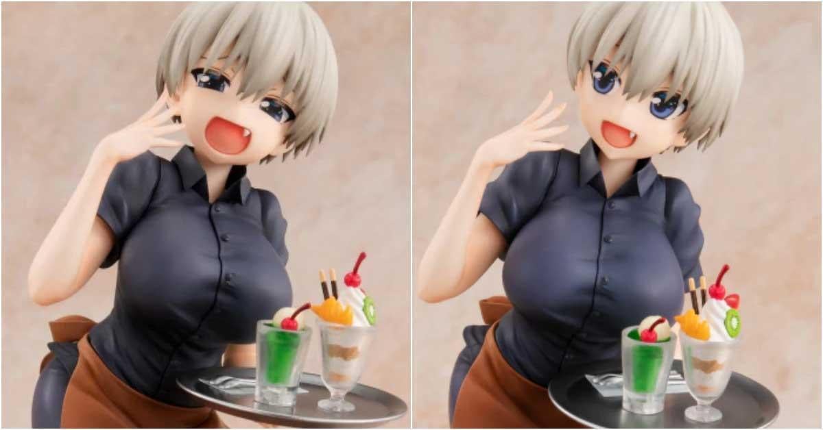 ฟิกเกอร์ Uzaki-chan ในชุดพนักงานร้านคาเฟ่จาก Uzaki-chan wa Asobitai!