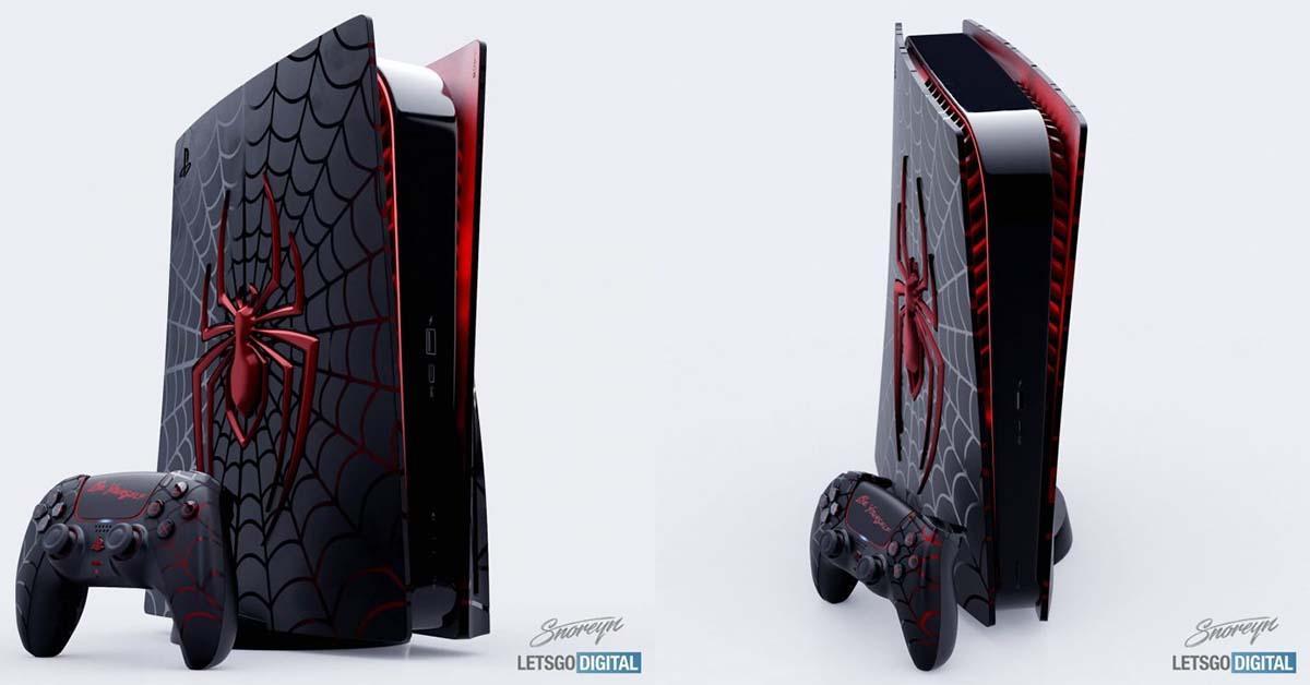 ศิลปินอิตาลีออกแบบ PS5 แฟนเมดสุดสวย ลาย Spider-Man: Miles Morales