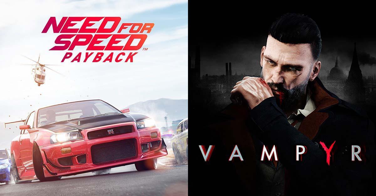 Need for Speed: Payback และ Vampyr จะเป็นเกมฟรี PS Plus ประจำเดือนตุลาคมนี้