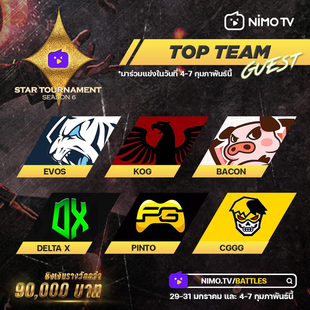 เปิดศึกเดือด Free Fire Nimo Star Tournament S6