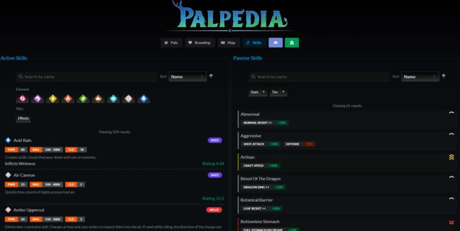 Palworld Palpedia