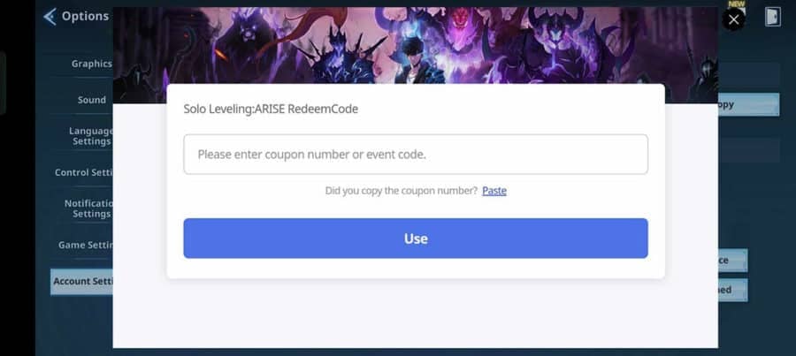 Solo Leveling: Arise Redeem