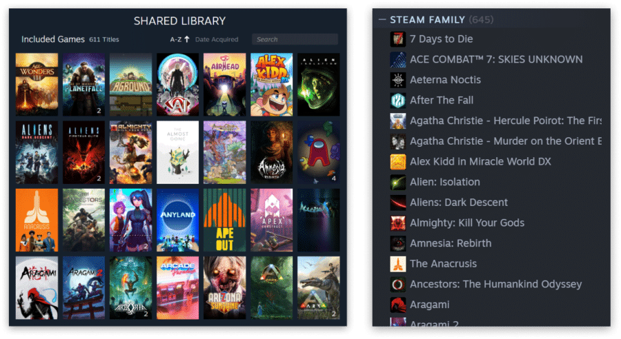 Steam Families