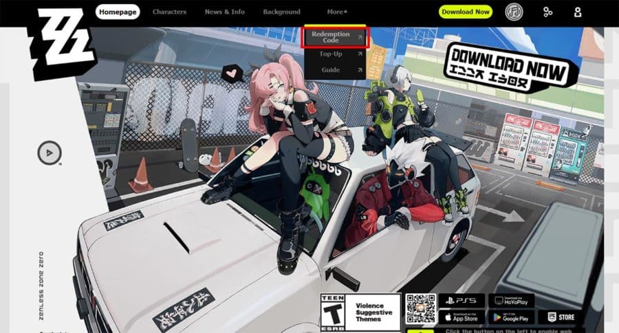 Zenless Zone Zero Website