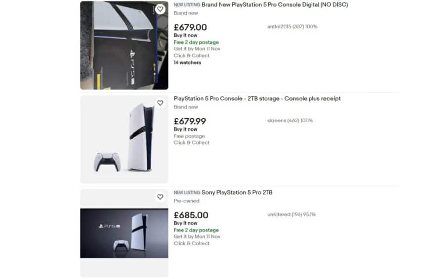 PS5 Pro eBay UK